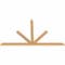 Ekena Millwork Saratoga Timber Gable Bracket, Western Red Cedar, 84"W x 49"H x 1 1/2"D x 3 1/2"F, 14/12 Pitch GBW084X49X0204SAR00SWR - alternate 3
